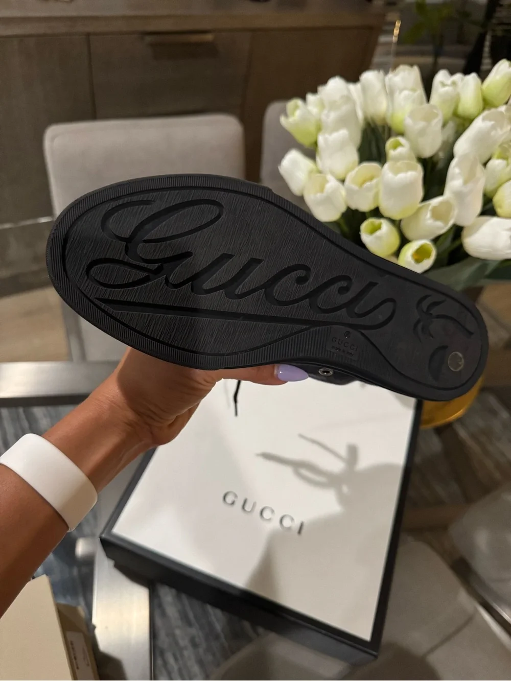 Gucci Black High-Top GG Canvas Sneaker